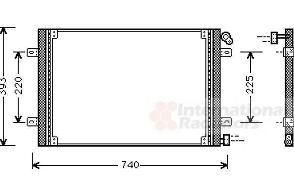 Van Wezel 43005234 конденсатор, кондиционер на RENAULT ESPACE III (JE0_)