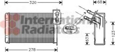 Van Wezel 43006099 теплообменник, отопление салона на RENAULT KANGOO (KC0/1_)