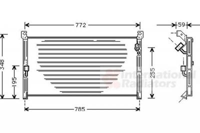Van Wezel 53005130 конденсатор, кондиционер на TOYOTA PICNIC (_XM10)