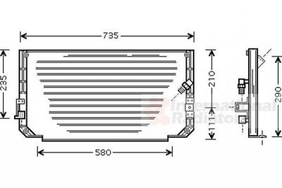 Van Wezel 53005279 конденсатор, кондиционер на TOYOTA COROLLA Liftback (_E11_)