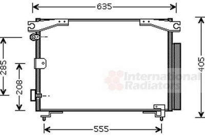 Van Wezel 53005280 конденсатор, кондиционер на TOYOTA PICNIC (_XM10)