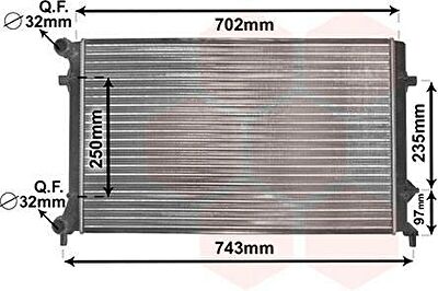 Van Wezel 58002204 радиатор, охлаждение двигателя на SKODA OCTAVIA (1Z3)