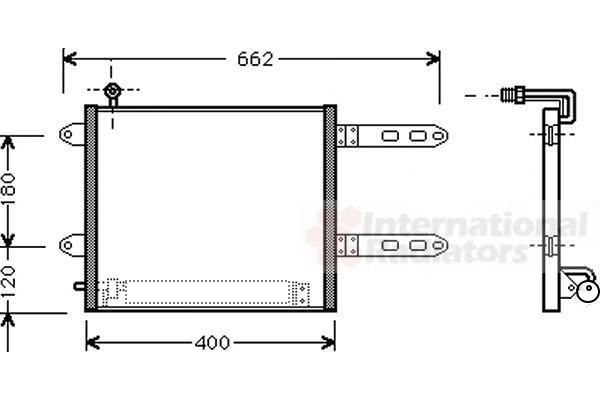 Van Wezel 58005178 конденсатор, кондиционер на VW LUPO (6X1, 6E1)