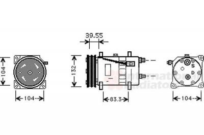 Van Wezel 5800K074 компрессор, кондиционер на VW PASSAT Variant (3A5, 35I)