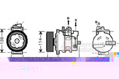 Van Wezel 5800K265 компрессор, кондиционер на VW TOUAREG (7P5)