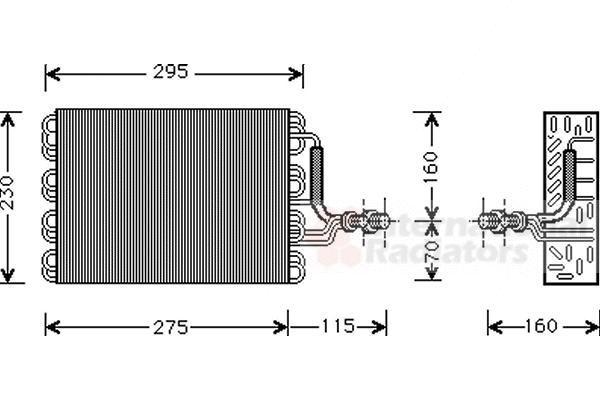 Van Wezel 5800V016 испаритель, кондиционер на VW PASSAT Variant (3A5, 35I)