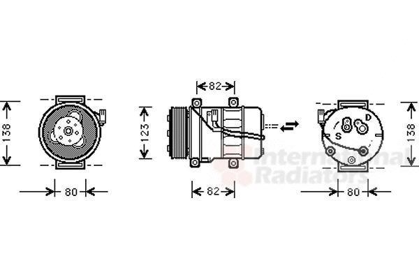 Van Wezel 5900K054 компрессор, кондиционер на VOLVO S80 I (TS, XY)