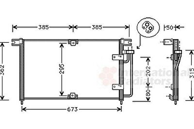 Van Wezel 81005032 конденсатор, кондиционер на SSANGYONG KORANDO Cabrio (KJ)