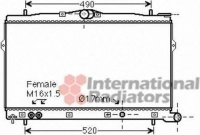 Van Wezel 82002248 радиатор, охлаждение двигателя на HYUNDAI LANTRA II Wagon (J-2)