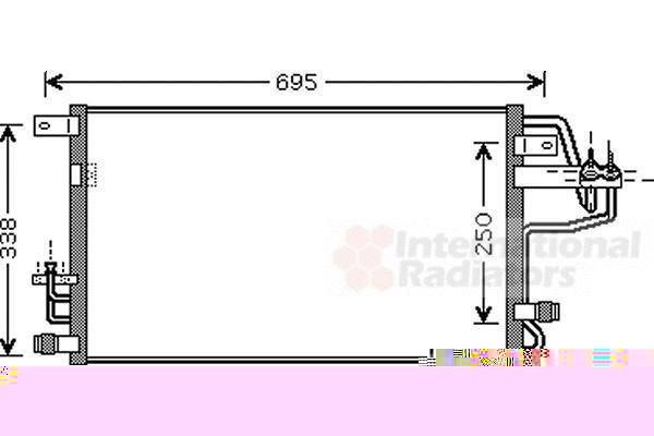 Van Wezel 82005156 конденсатор, кондиционер на KIA SPORTAGE (JE_, KM_)
