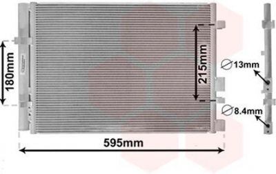 Van Wezel 82005249 конденсатор, кондиционер на HYUNDAI i20 (PB, PBT)