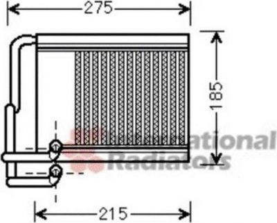 Van Wezel 82006213 теплообменник, отопление салона на HYUNDAI i30 (FD)
