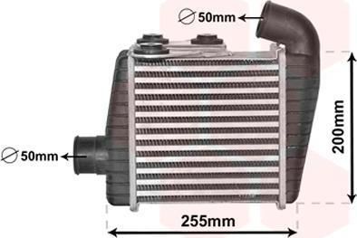 Van Wezel 83004232 интеркулер на KIA SPECTRA седан (LD)