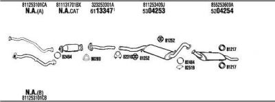 WALKER AD40304B система выпуска ог на AUDI COUPE (81, 85)