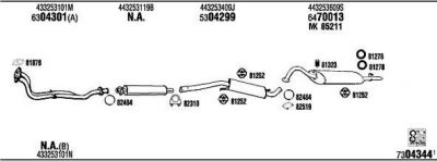 WALKER AD62124B система выпуска ог на AUDI 100 (44, 44Q, C3)