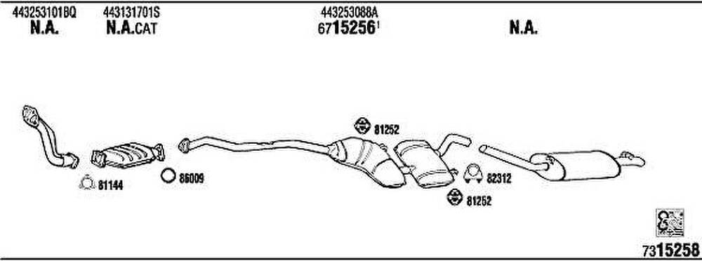 WALKER AD62167B система выпуска ог на AUDI 100 Avant (44, 44Q, C3)