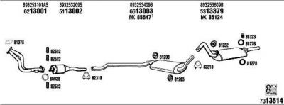 WALKER AD80001 система выпуска ог на AUDI 80 (89, 89Q, 8A, B3)