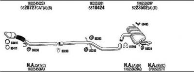 WALKER ADK017398A система выпуска ог на AUDI A3 (8P1)