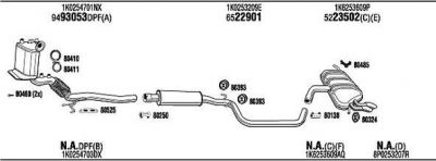 WALKER ADK017398BA система выпуска ог на AUDI A3 (8P1)