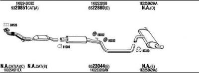 WALKER ADK018066AA система выпуска ог на AUDI A3 Sportback (8PA)