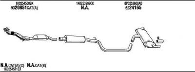 WALKER ADK018066AB система выпуска ог на AUDI A3 Sportback (8PA)