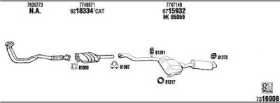 WALKER FI50012 система выпуска ог на FIAT TIPO (160)