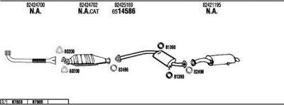 WALKER FI80008 система выпуска ог на FIAT CROMA (154)
