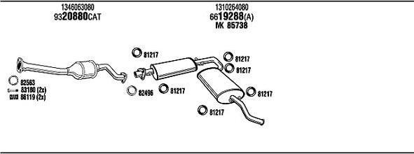 WALKER FIT16160B система выпуска ог на FIAT DUCATO фургон (230L)