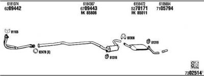WALKER FO30904A система выпуска ог на FORD ESCORT IV универсал (AWF, AVF)
