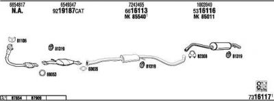 WALKER FO30914 система выпуска ог на FORD ESCORT V универсал (GAL, AVL)