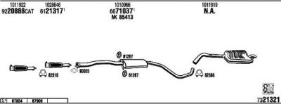 WALKER FO31521 система выпуска ог на FORD ESCORT VII седан (GAL, AFL)