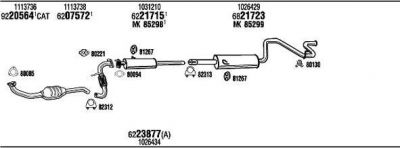 WALKER FO33007 система выпуска ог на FORD TRANSIT c бортовой платформой/ходовая часть (E_ _)