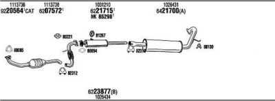 WALKER FO33008 система выпуска ог на FORD TRANSIT c бортовой платформой/ходовая часть (E_ _)