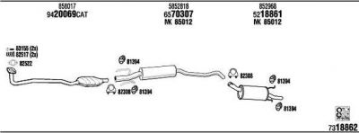 WALKER OP30083A система выпуска ог на OPEL CORSA B (73_, 78_, 79_)