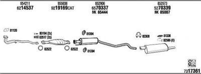 WALKER OP45026 система выпуска ог на OPEL ASTRA F (56_, 57_)