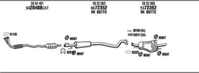 WALKER OP45310 система выпуска ог на OPEL ASTRA G седан (F69_)