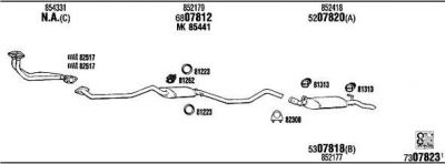 WALKER OP52004C система выпуска ог на OPEL ASCONA C (81_, 86_, 87_, 88_)
