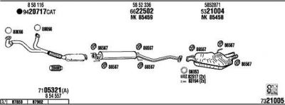 WALKER OP55096 система выпуска ог на OPEL VECTRA B (36_)