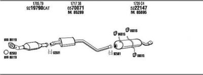 WALKER PE30690 система выпуска ог на PEUGEOT 306 кабрио (7D, N3, N5)