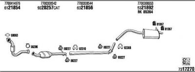 WALKER RE21056B система выпуска ог на RENAULT KANGOO (KC0/1_)