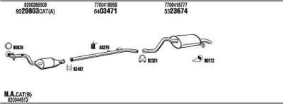 WALKER REK009040BB система выпуска ог на RENAULT CLIO II (BB0/1/2_, CB0/1/2_)