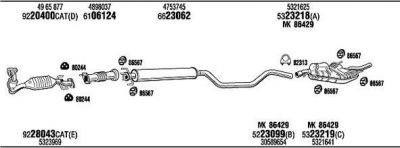 WALKER SAH08776 система выпуска ог на SAAB 9-5 (YS3E)