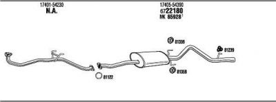 WALKER TO87819 система выпуска ог на TOYOTA HILUX II пикап (LN8_, RN5_, LN6_, YN6_, YN5_, LN5_, RN6_)