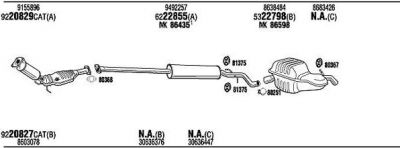 WALKER VOH09462A система выпуска ог на VOLVO S80 I (TS, XY)