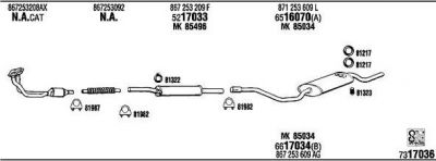 WALKER VW20511 система выпуска ог на VW POLO купе (86C, 80)