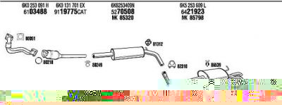 WALKER VW20561 система выпуска ог на VW POLO Variant (6KV5)