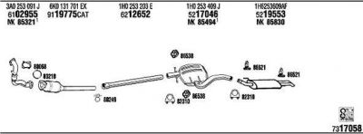 WALKER VW23027 система выпуска ог на VW GOLF III (1H1)