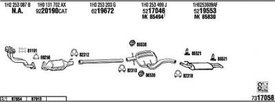 WALKER VW36127 система выпуска ог на VW GOLF III (1H1)