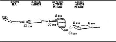 WALKER VW80308 система выпуска ог на VW PASSAT Variant (3A5, 35I)