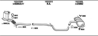 WALKER VWK019961A система выпуска ог на VW GOLF V (1K1)